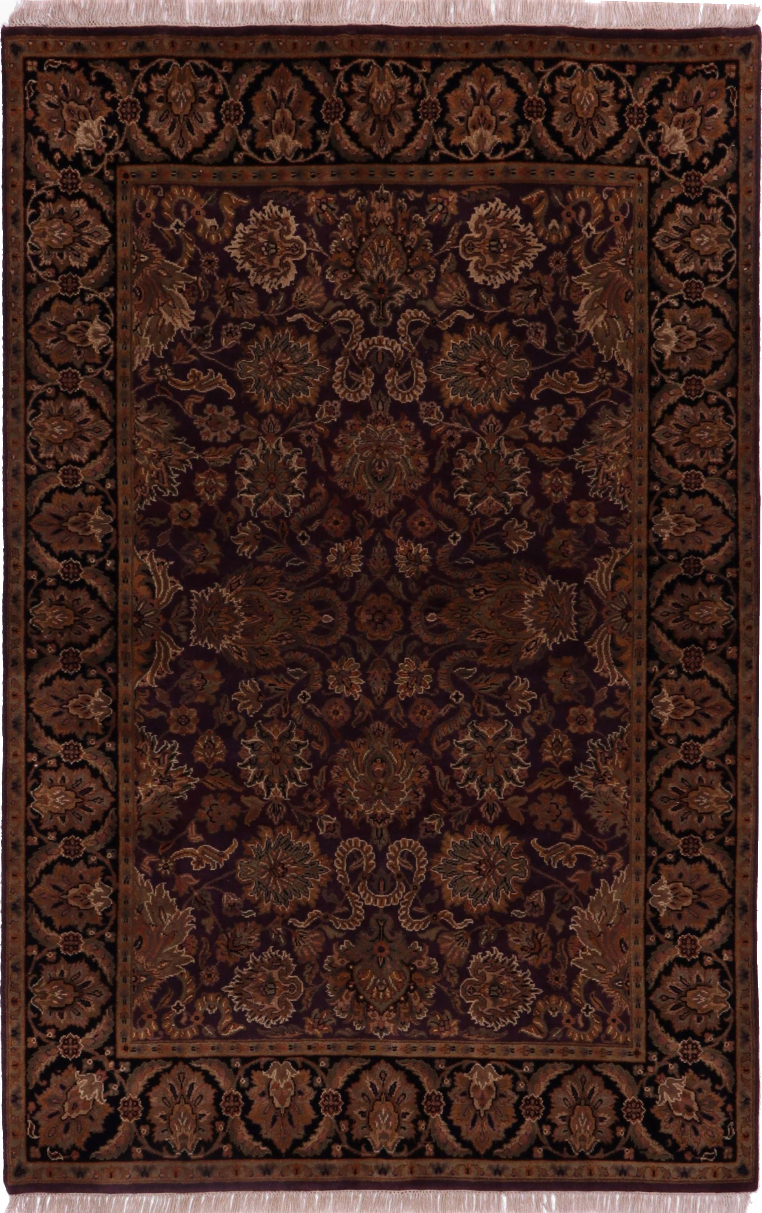 Hand Made India Agra 6' x 9' Purple DK