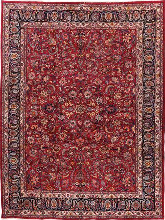 Hand Knotted Iran Mashad 9'9