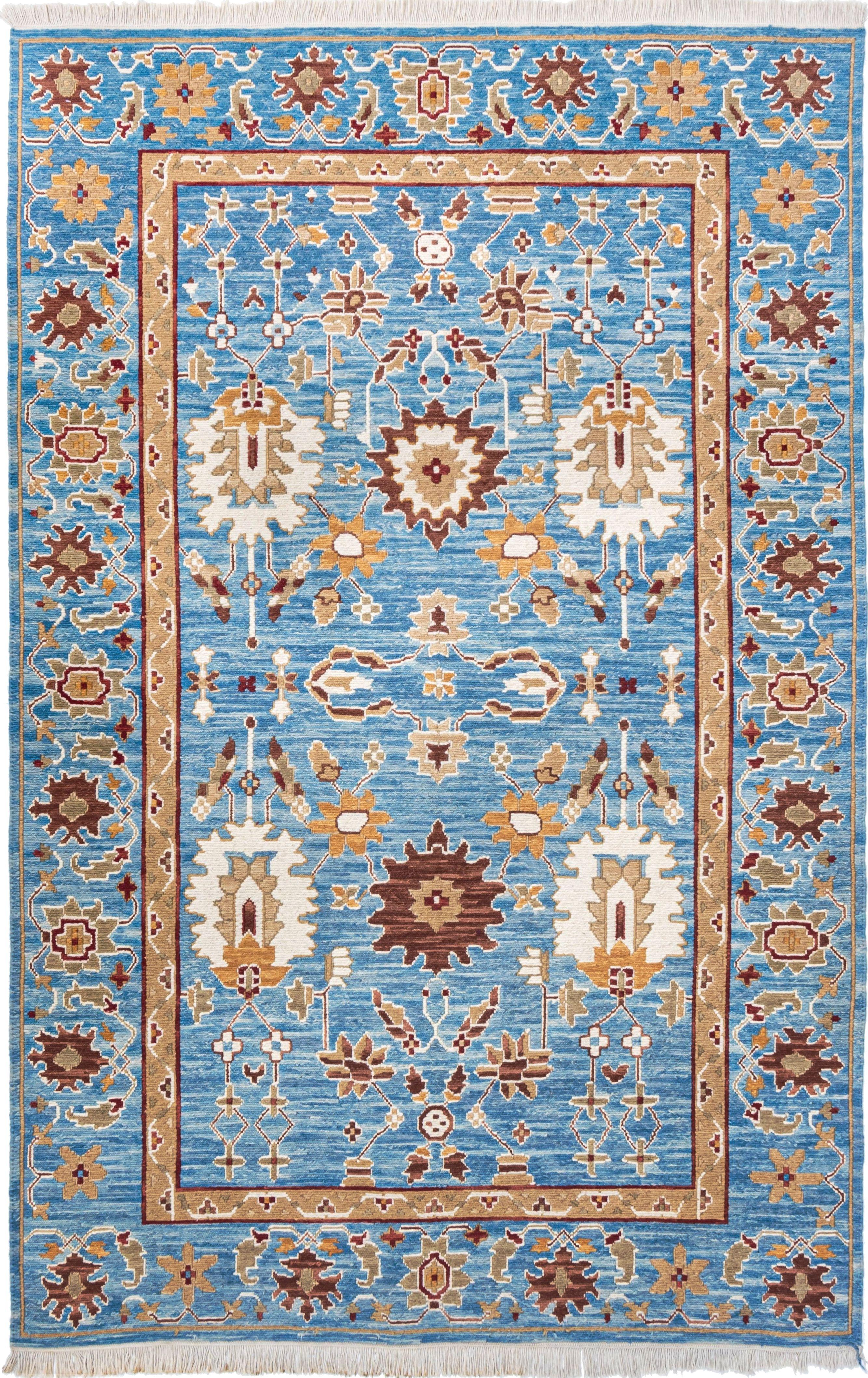Hand Made China Soumak 5' x 8' Blue LT