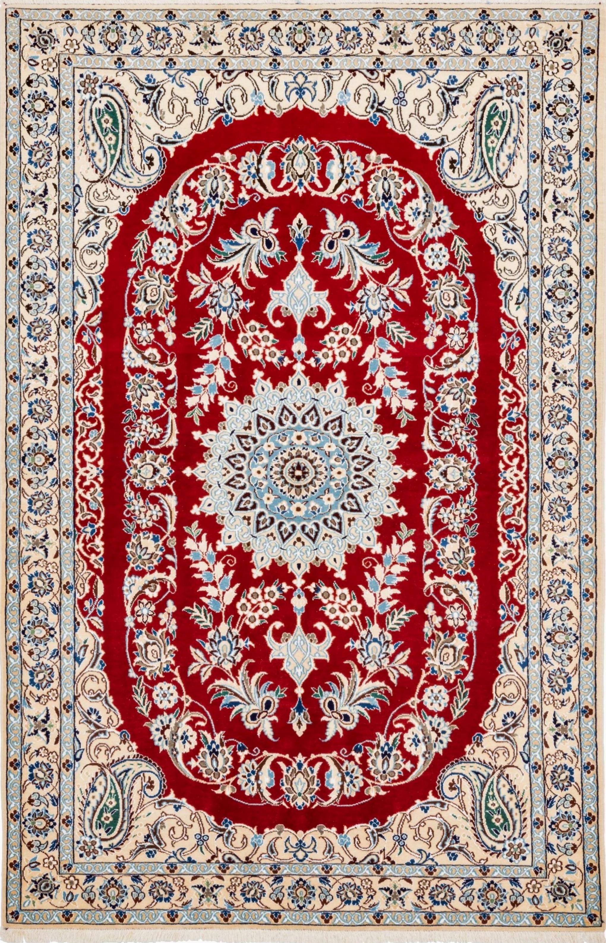 Hand Knotted Iran Nain 4'4