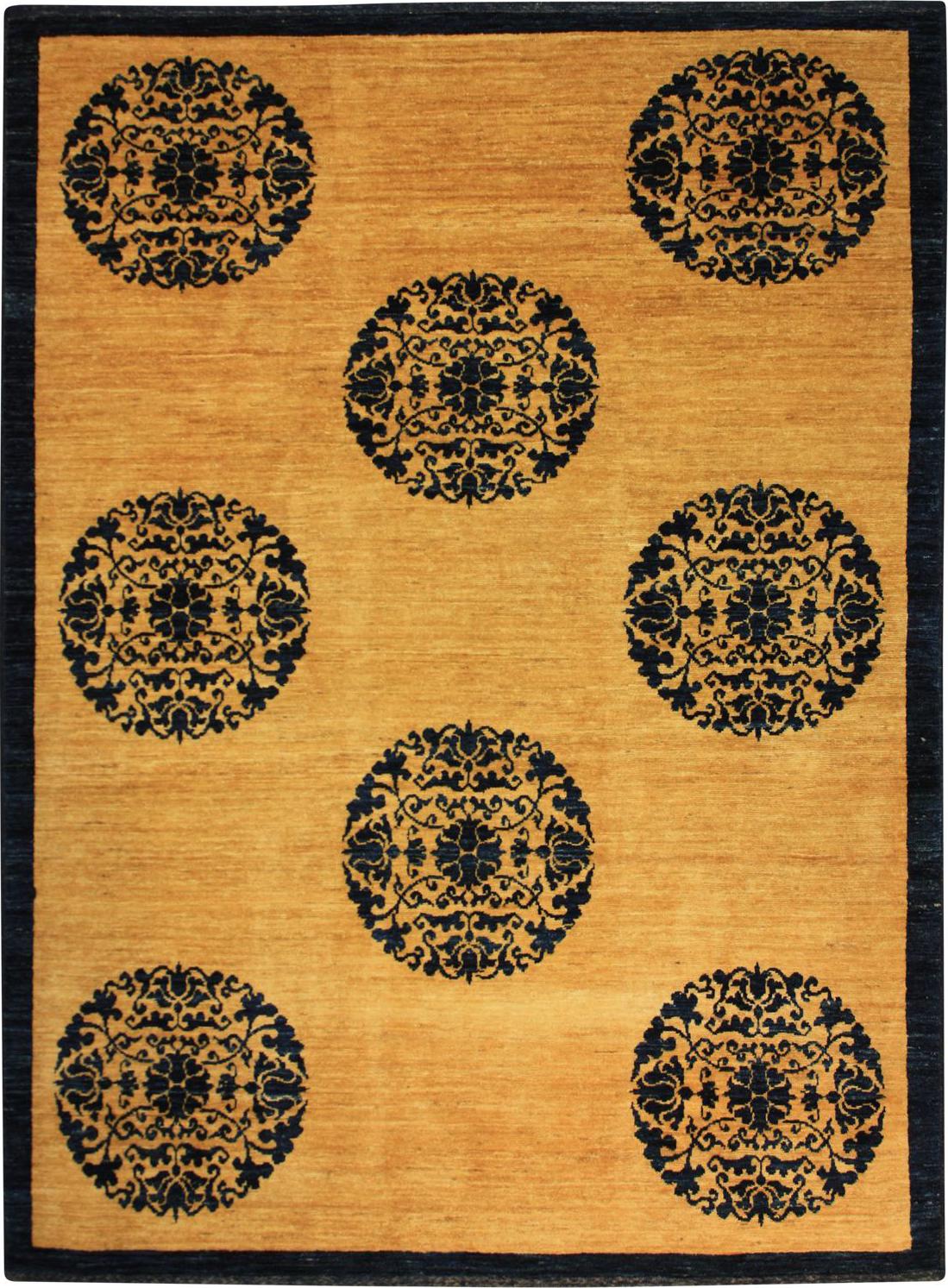 Hand Made WOOL Ivory Transitional Pakistan Rug 5'9" x 7'11"