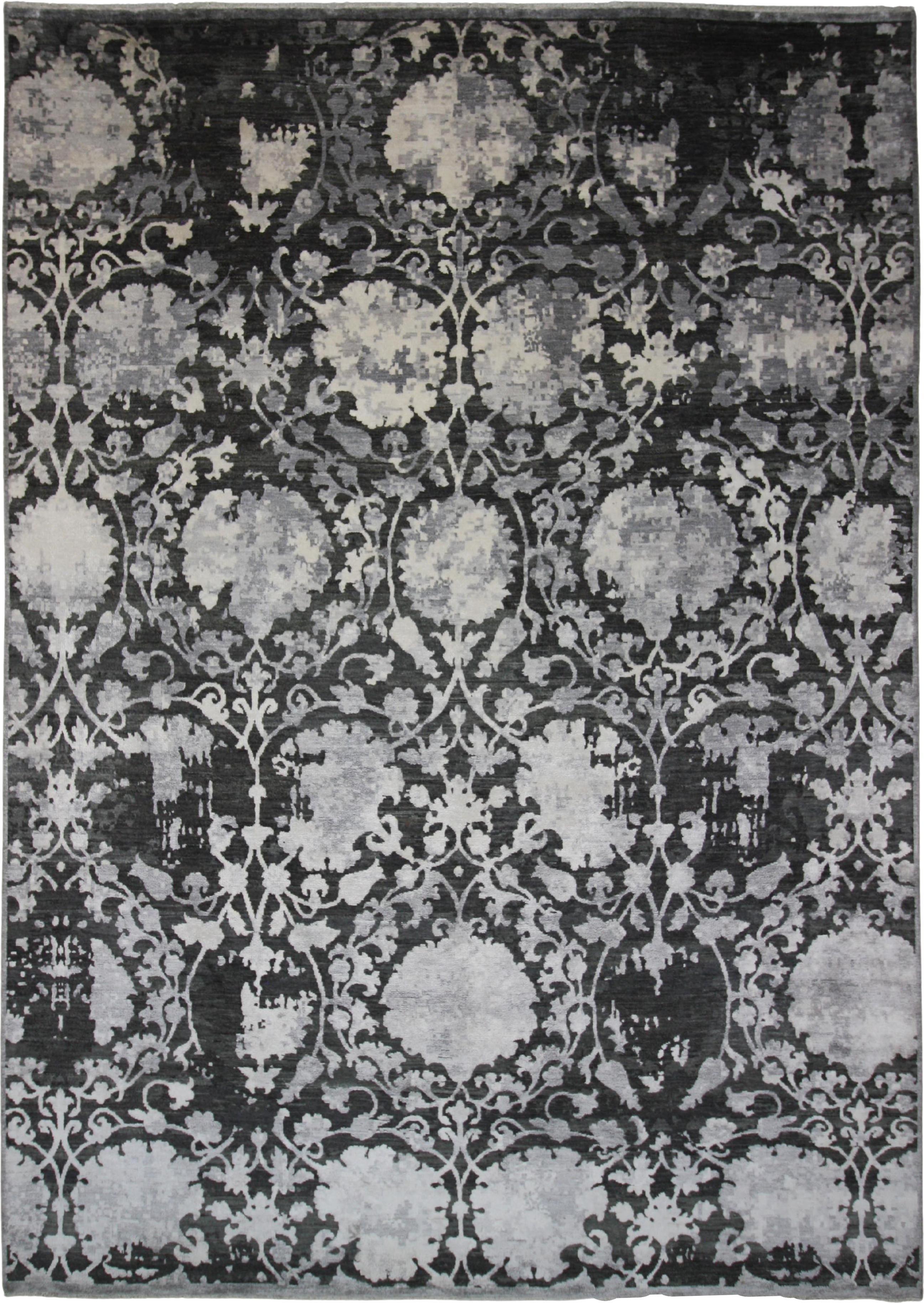 Hand Made WOOL Brown Lt Transitional India Rug 9' x 12'