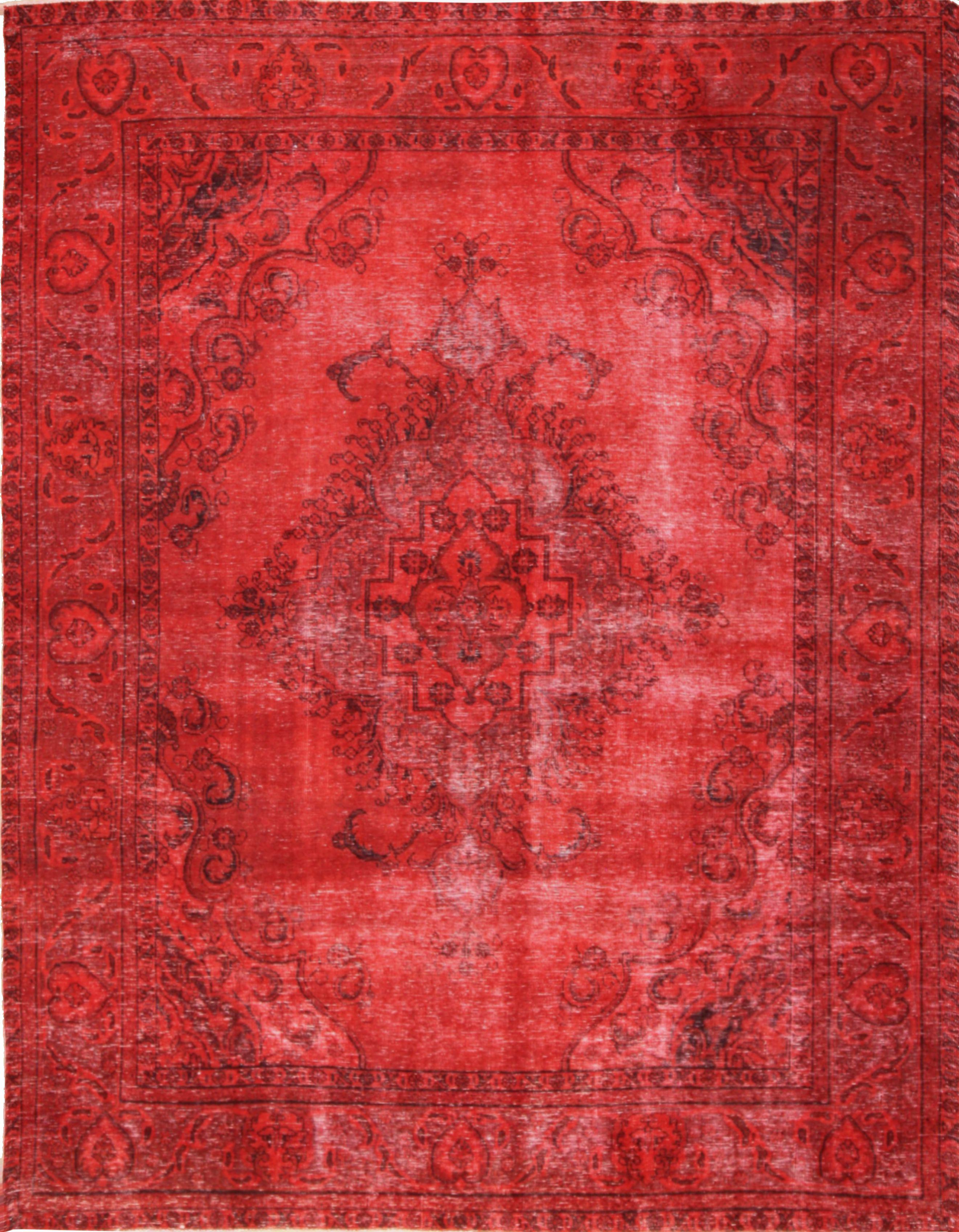 Hand Made WOOL Red Transitional India Rug 8' x 10'4"