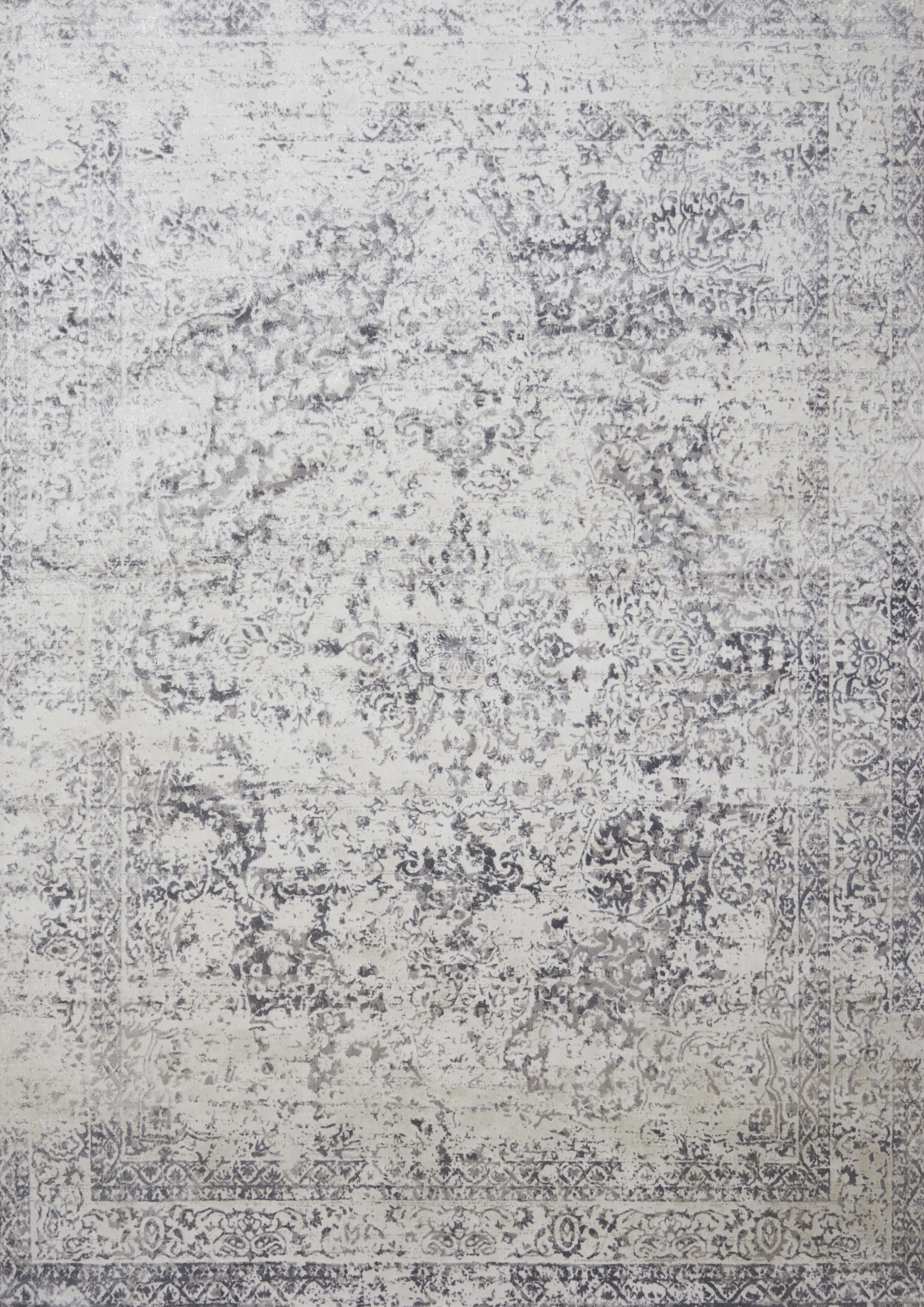 Machine Made POLYPROPILENE Grey Transitional Turkey Rug 7'10" x 10'10"