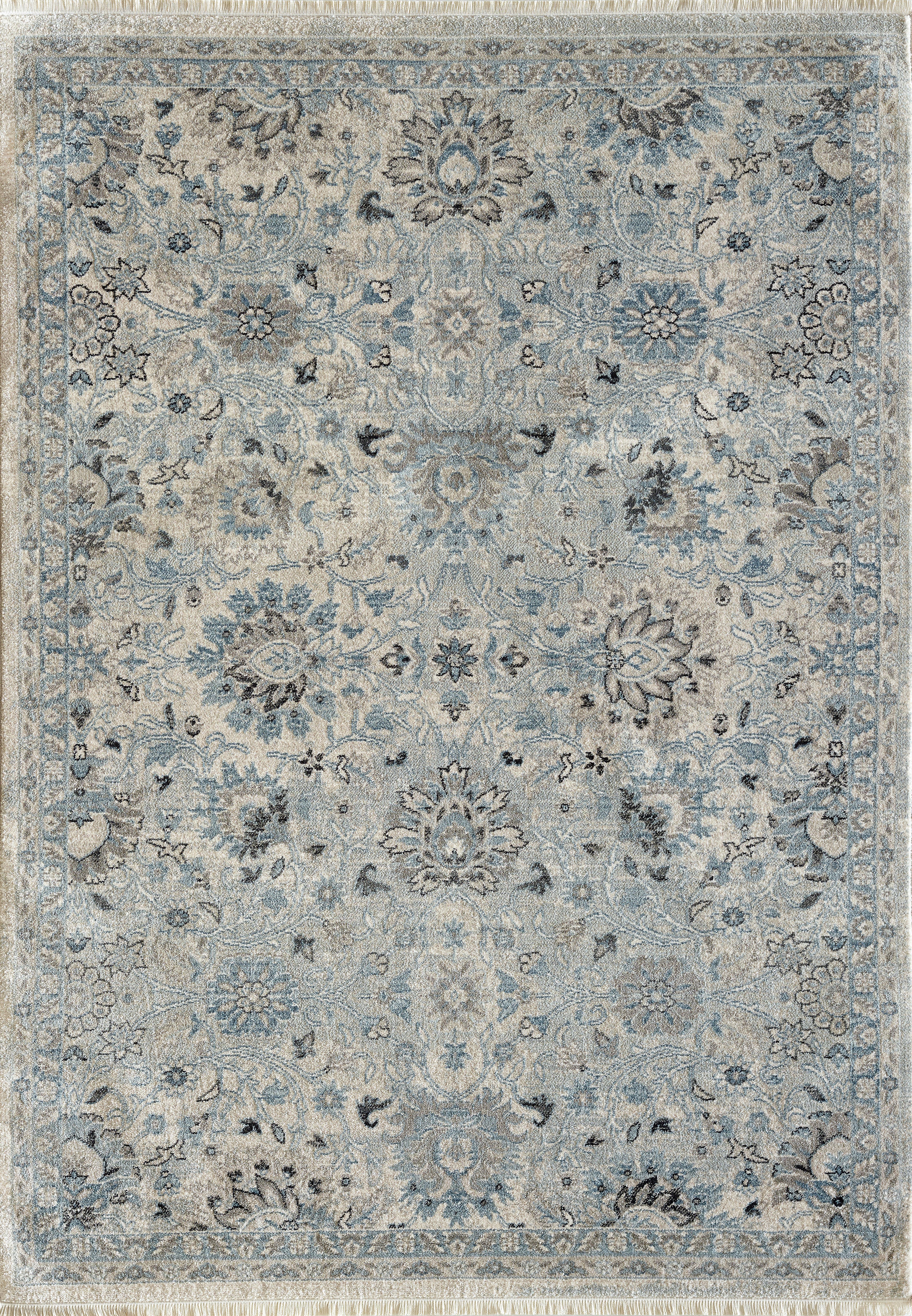 Machine Made POLYPROPILENE Cream Transitional Turkey Rug 7'10" x 10'
