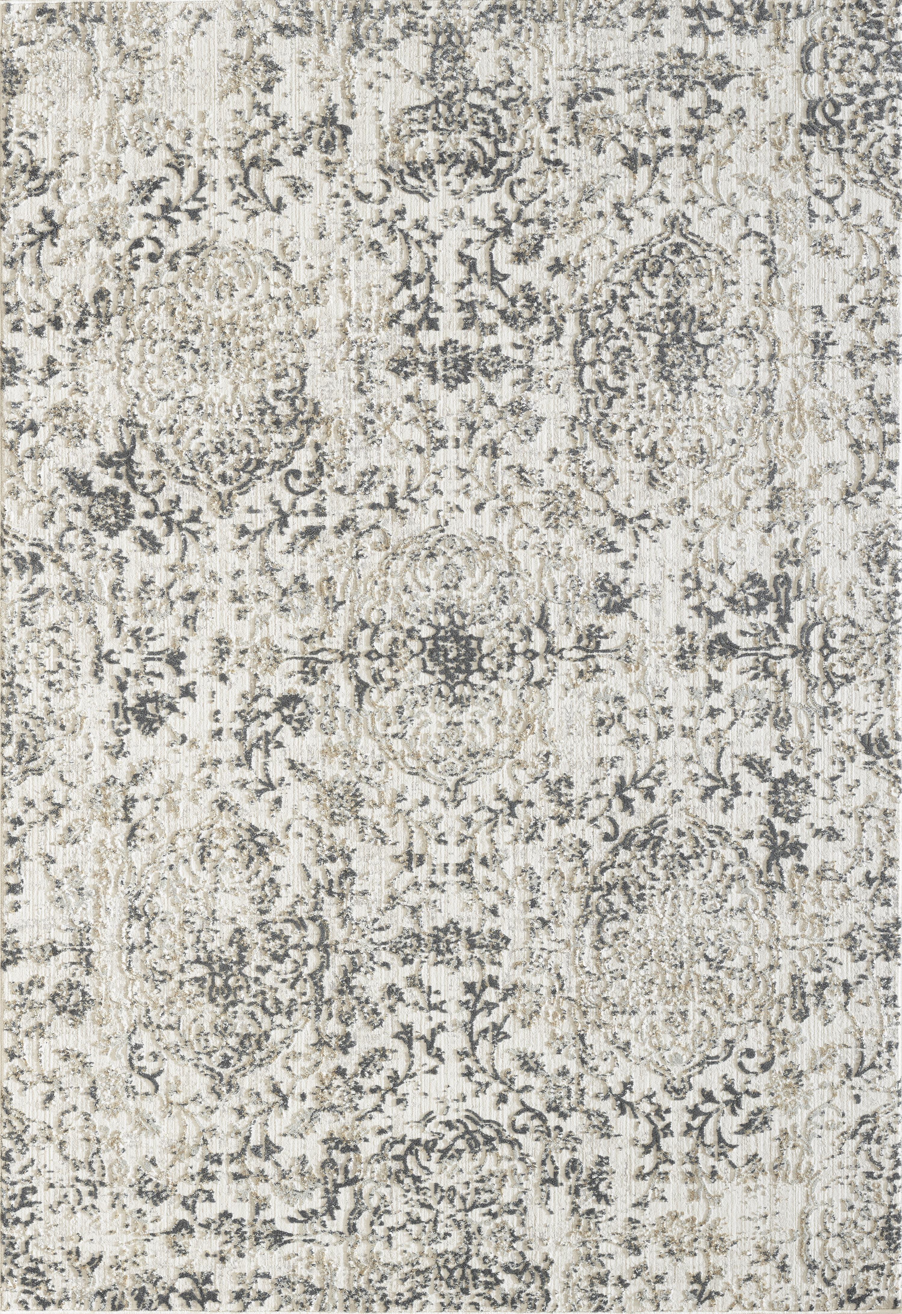 Machine Made Art Silk Beige Transitional Turkey Rug 7'10" x 10'10"