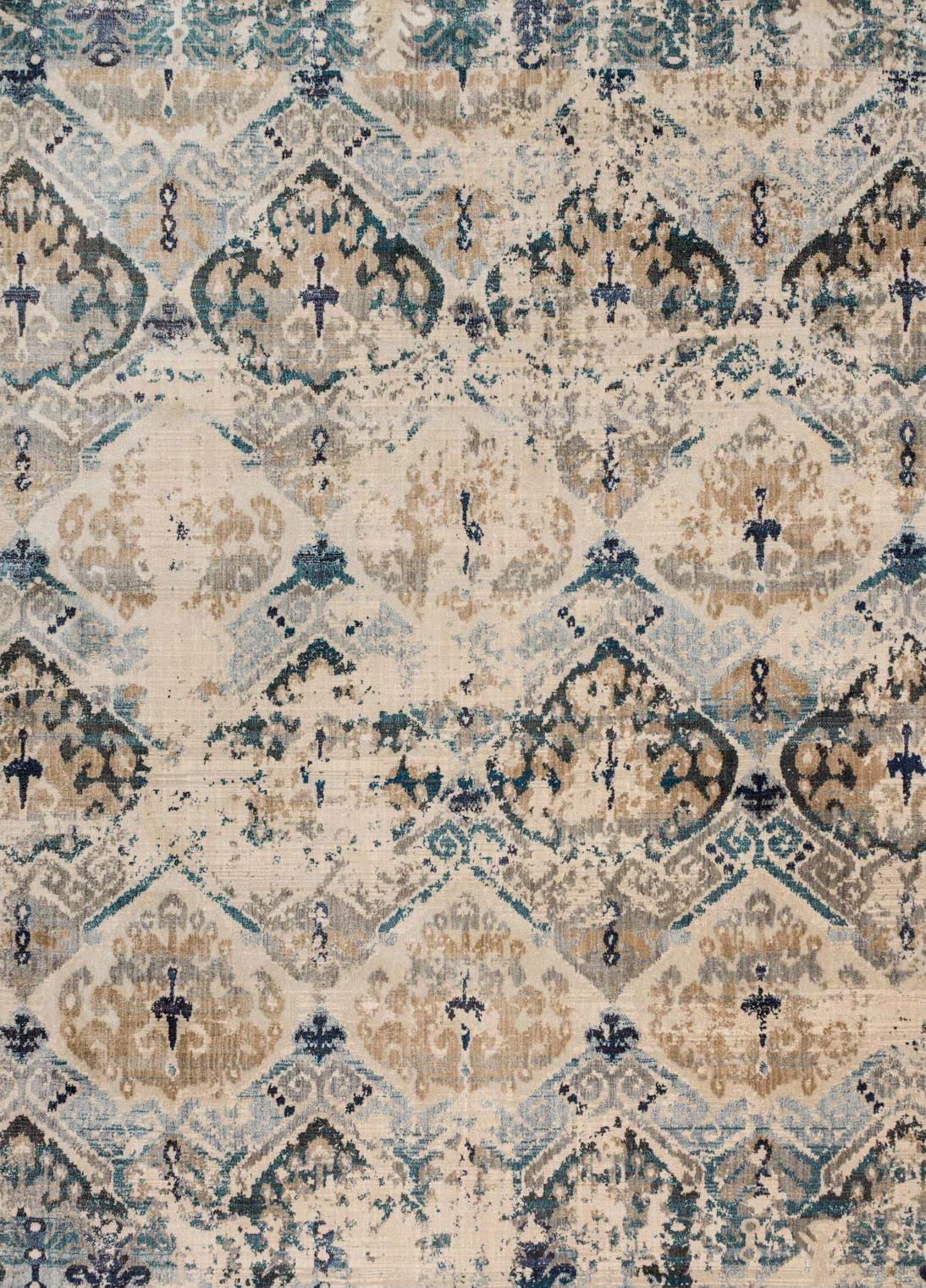 Machine Made POLYPROPILENE Blue Transitional Egypt Rug 9'6" x 13'