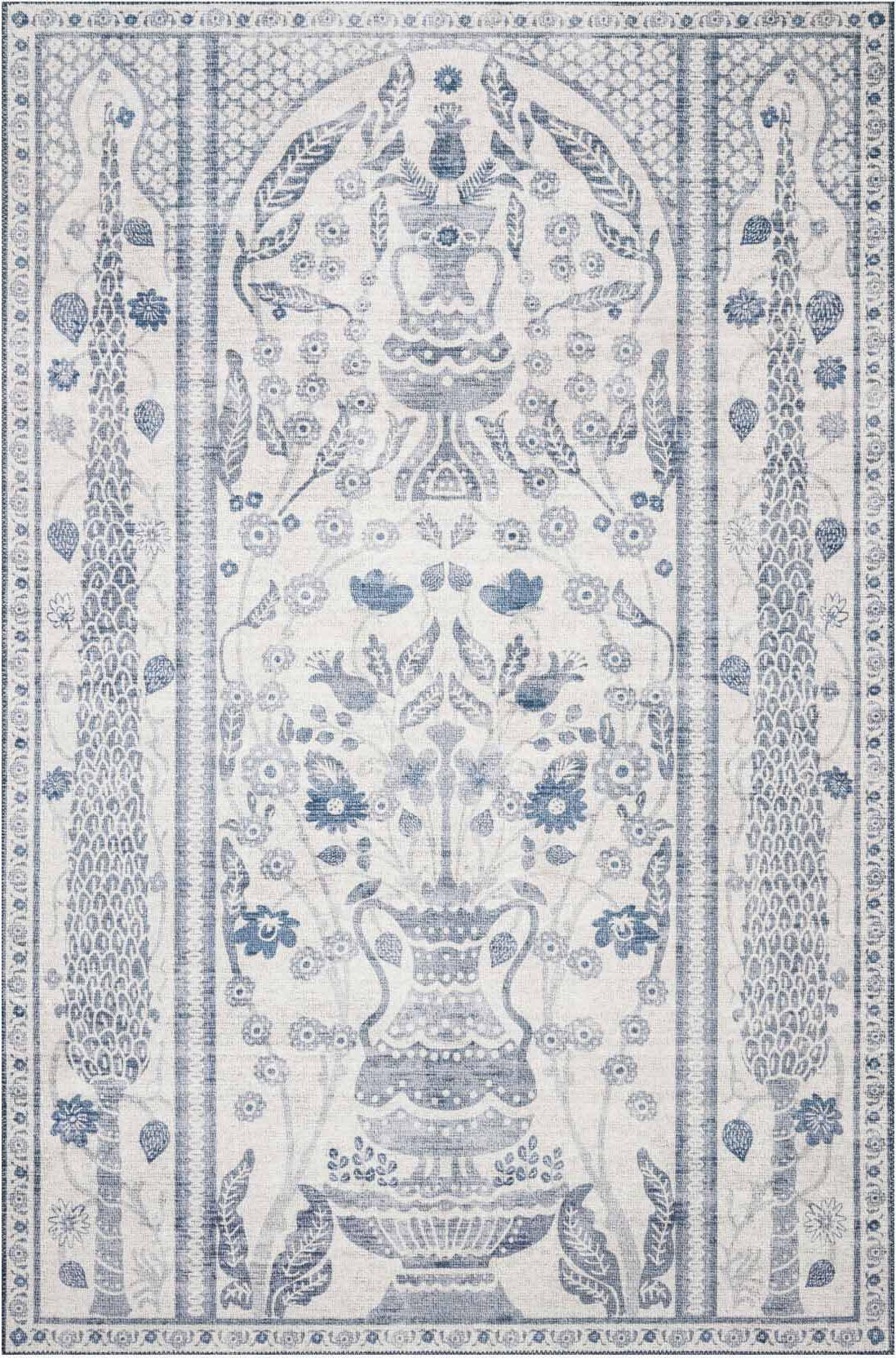 Machine Made Synthetic Grey Transitional China Rug 7'6" x 9'6"