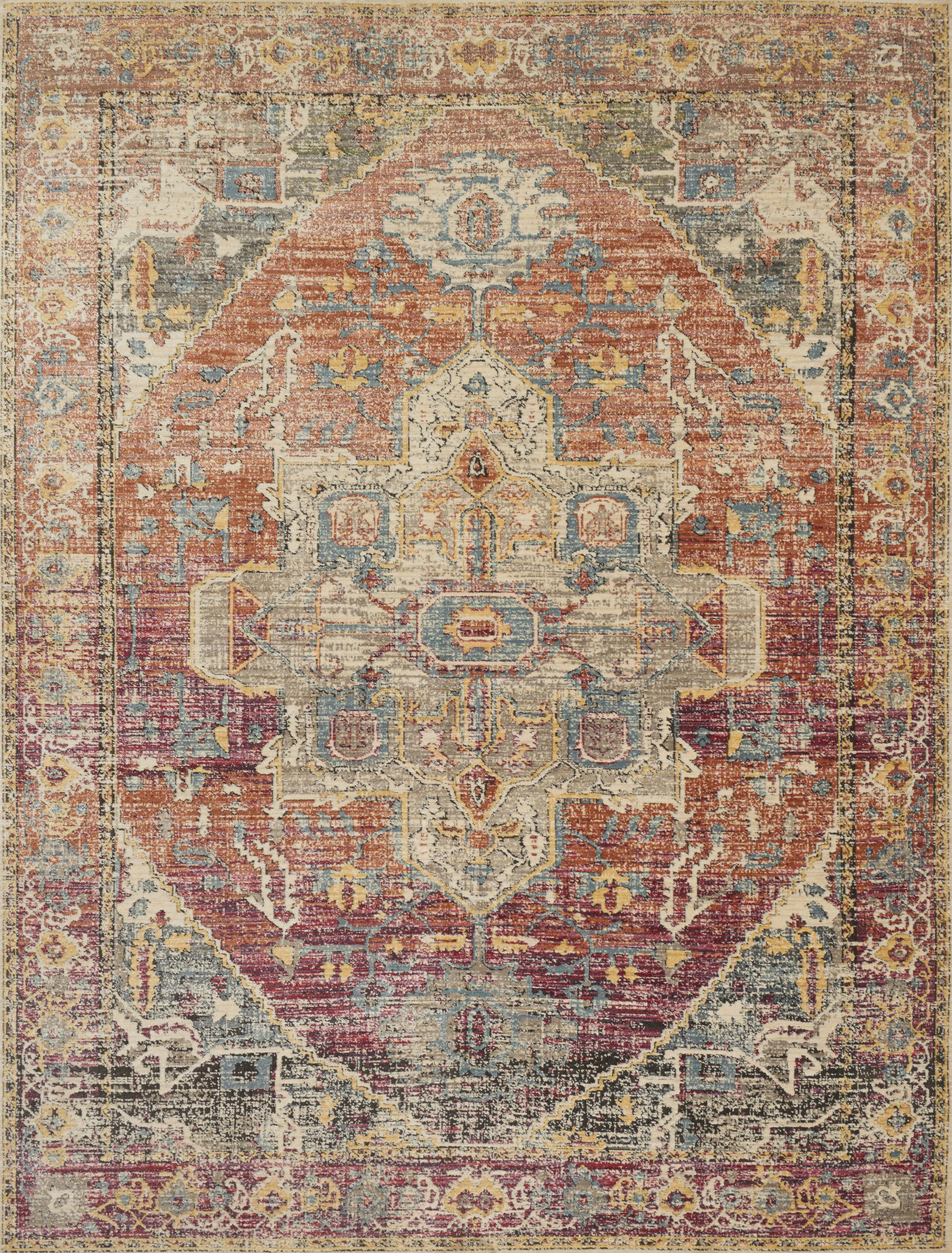 Machine Made Synthetic Orange Dk Transitional Egypt Rug 9'6" x 12'6"