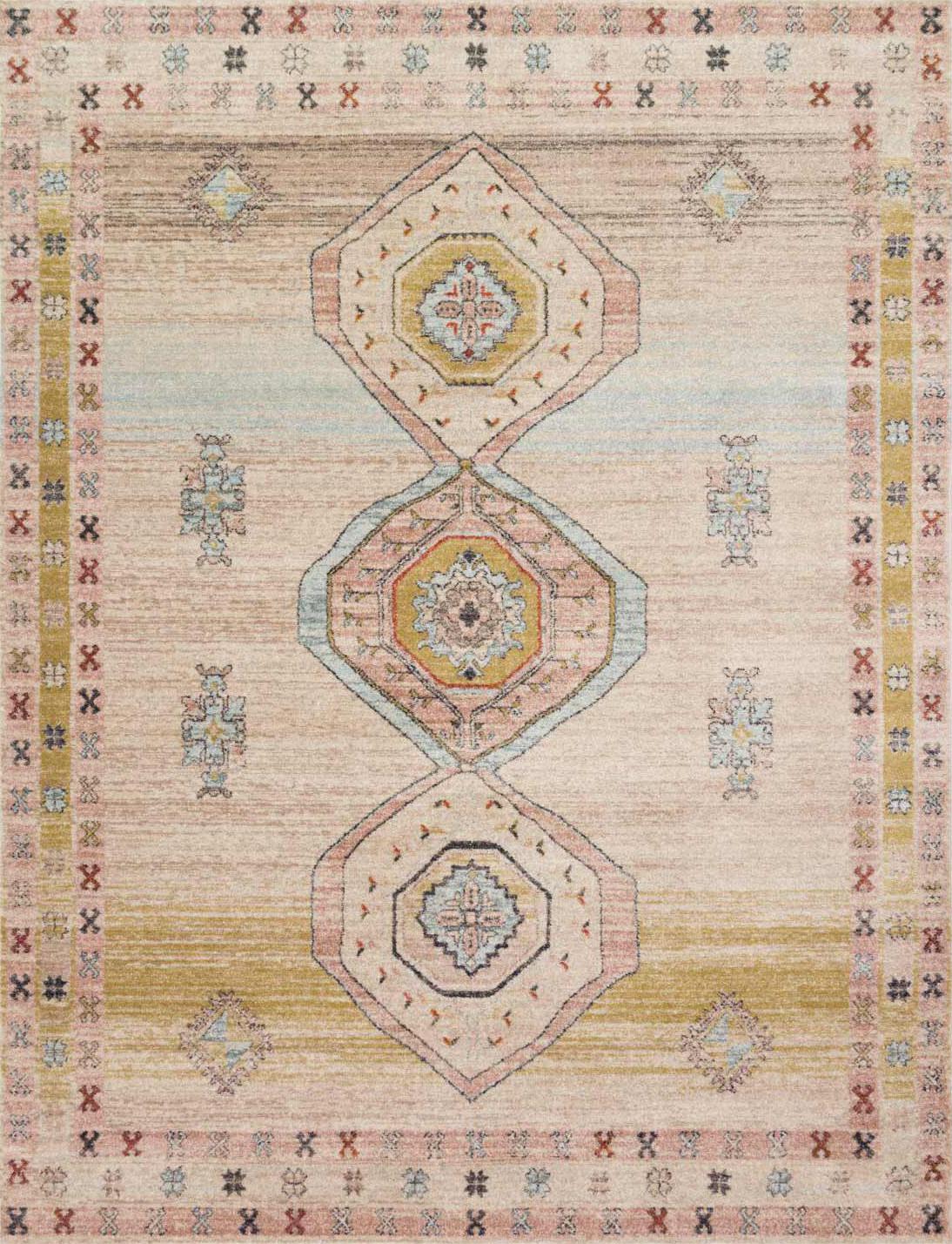 Machine Made POLYPROPILENE Pink Transitional Turkey Rug 9'6" x 12'6"