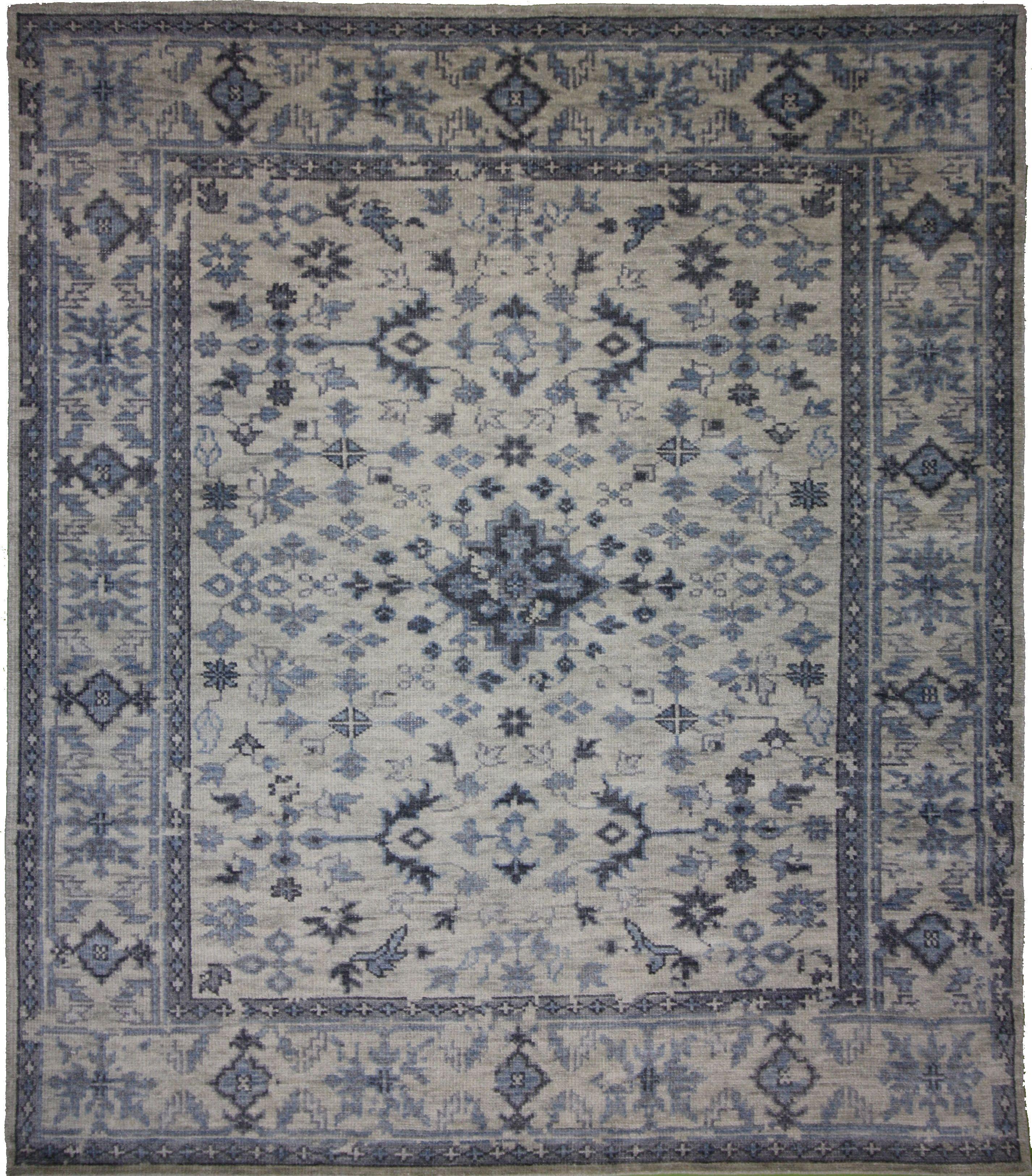 Hand Made WOOL Beige Transitional India Rug 8' x 10'