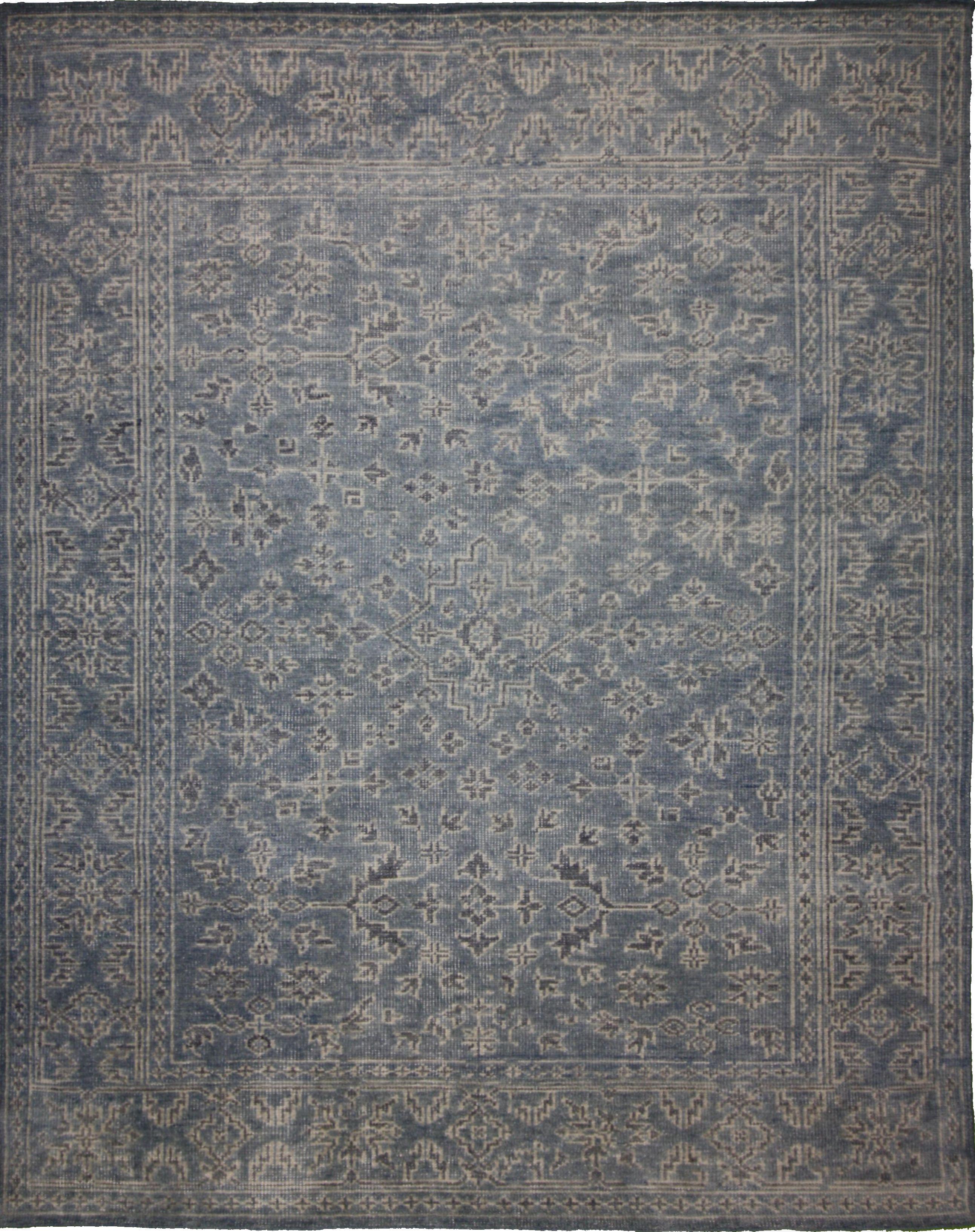 Hand Made WOOL Gray Transitional India Rug 8' x 10'2"