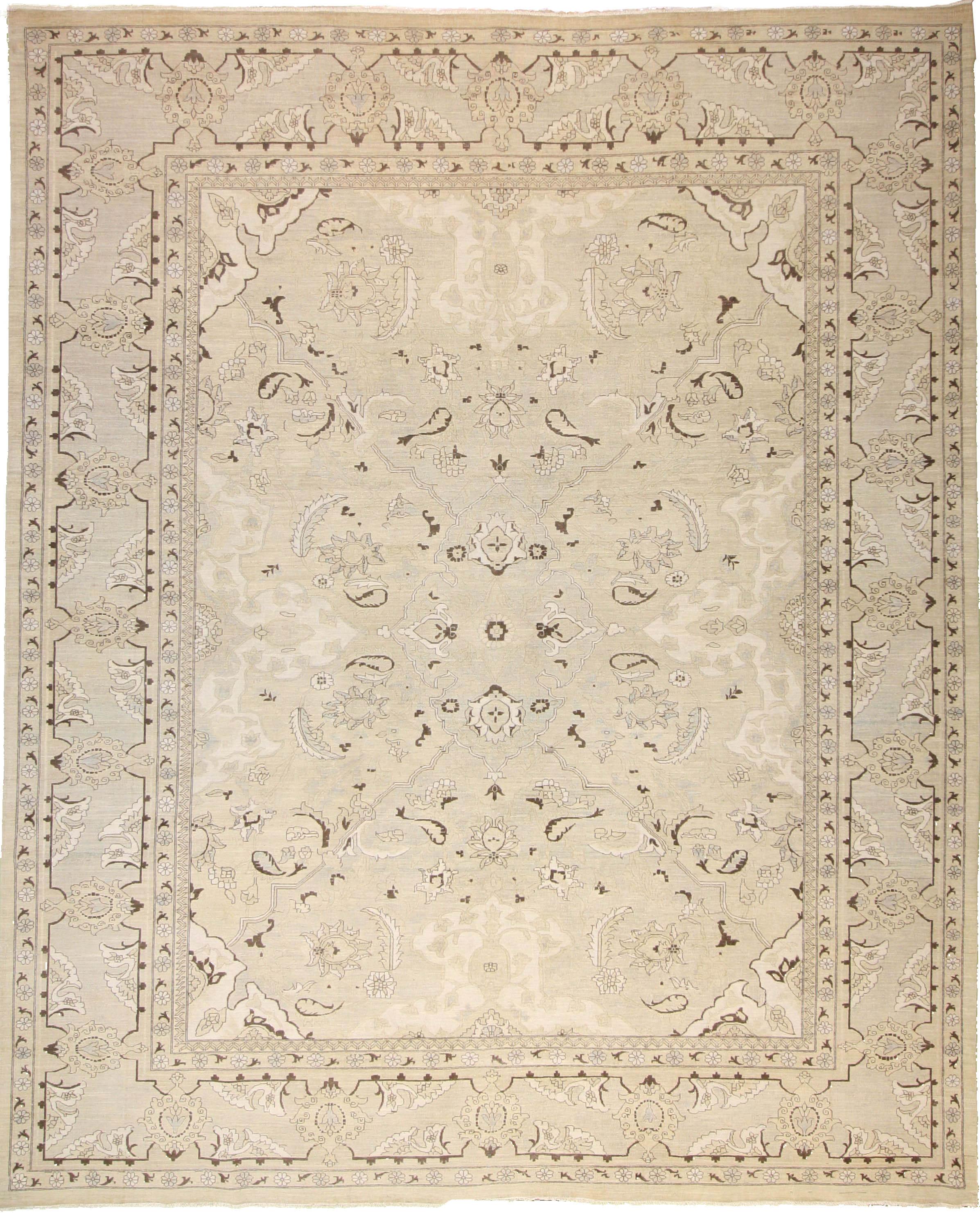 Hand Made WOOL Silver Transitional Pakistan Rug 10' x 14'