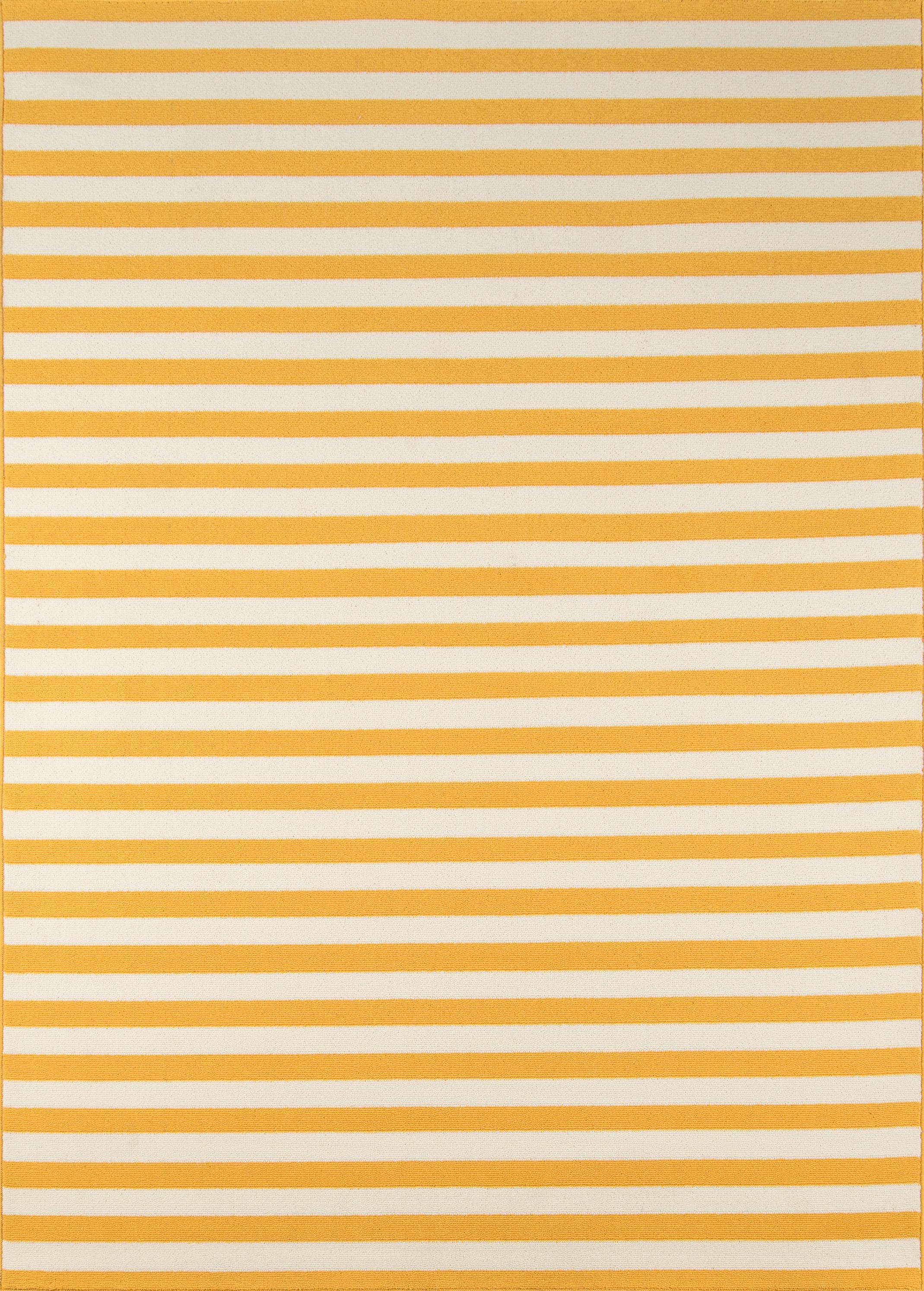 Machine Made POLYPROPILENE Yellow Transitional Egypt Rug 3' x 5'7"