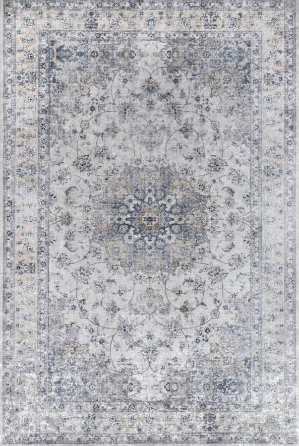 Machine Made Synthetic Grey Transitional China Rug 5' x 8'