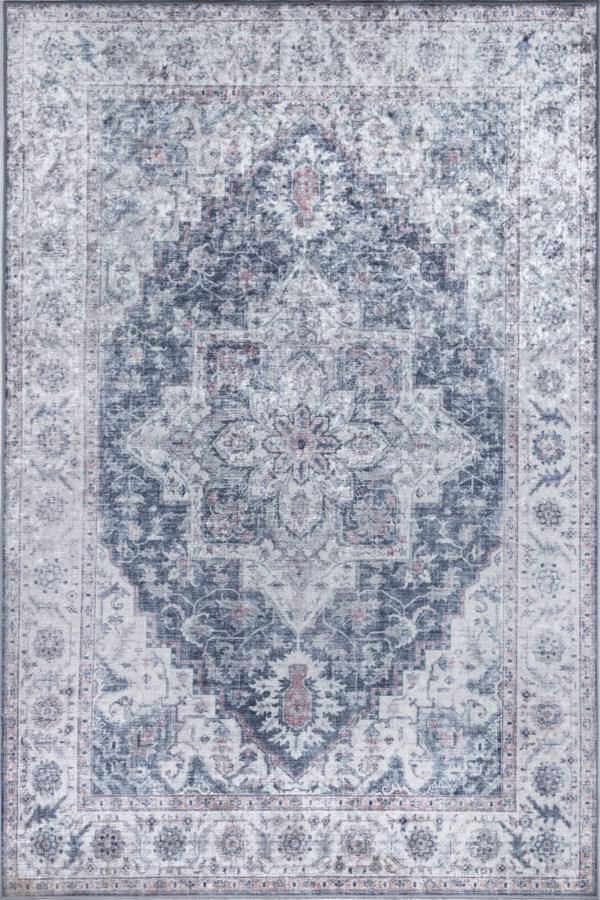 Machine Made Synthetic Grey Transitional China Rug 5' x 8'