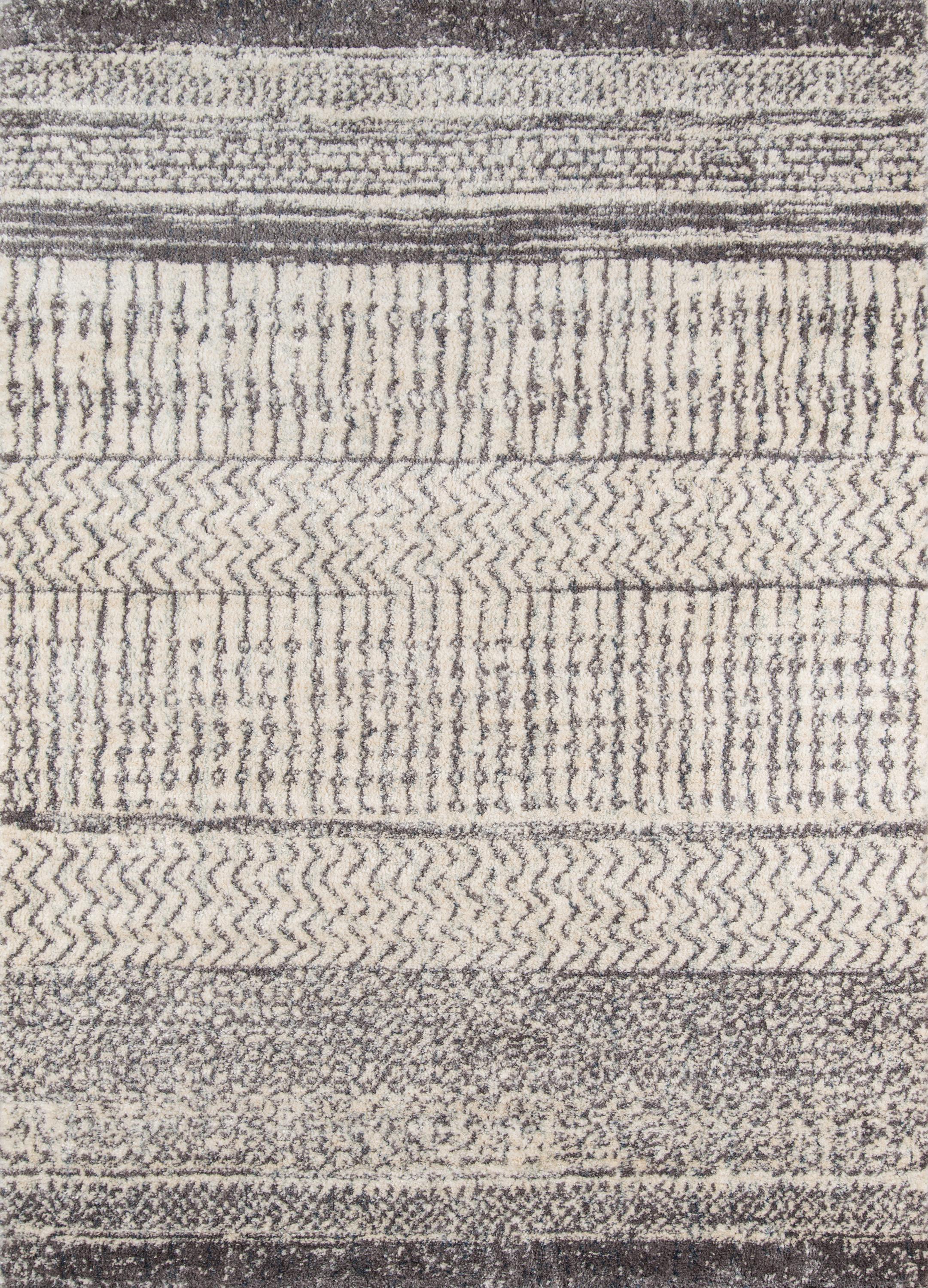 Machine Made Synthetic Ivory Transitional Israel Rug 5'3" x 7'6"
