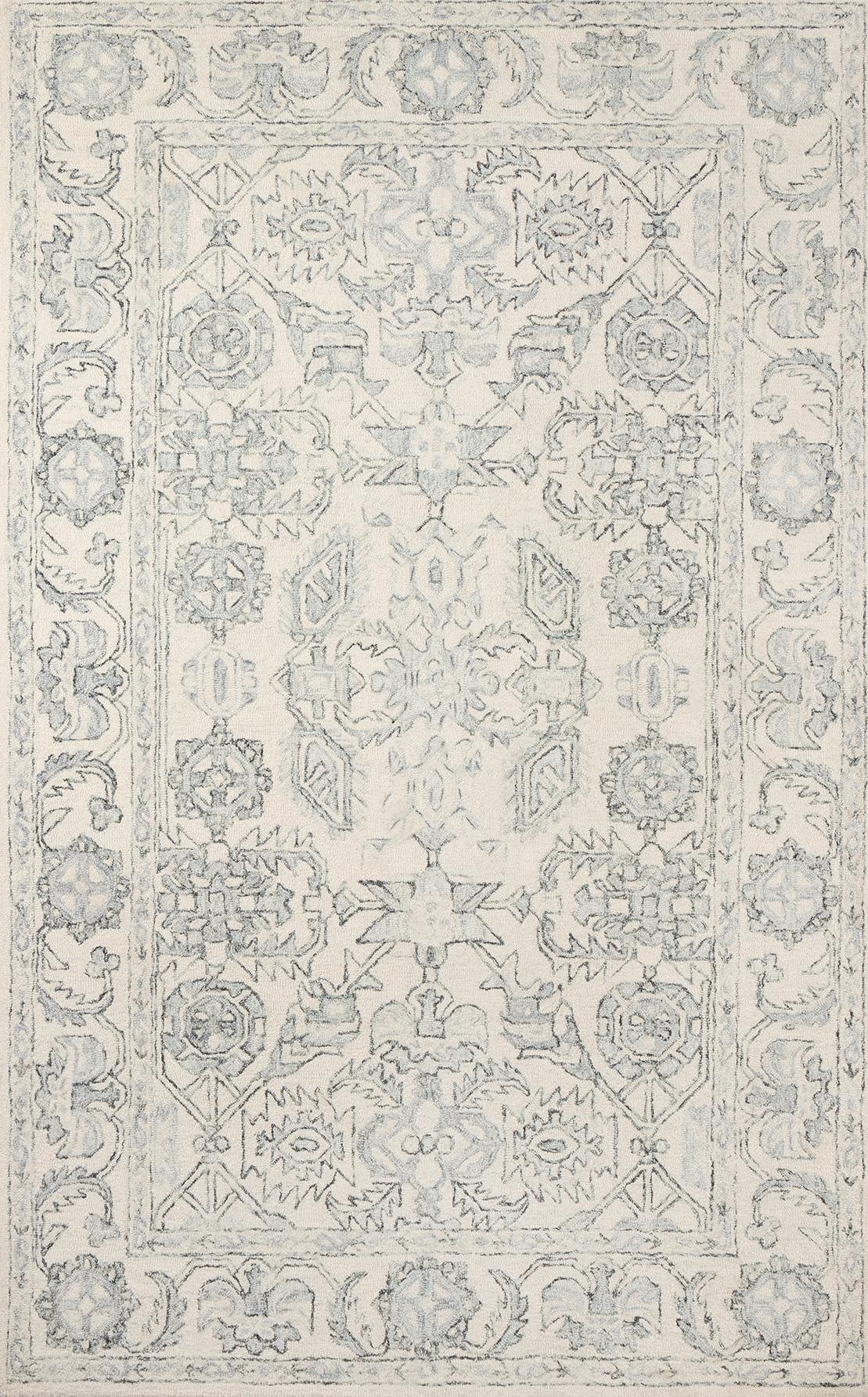 Hand Tufted WOOL Ivory Transitional India Rug 5' x 8'