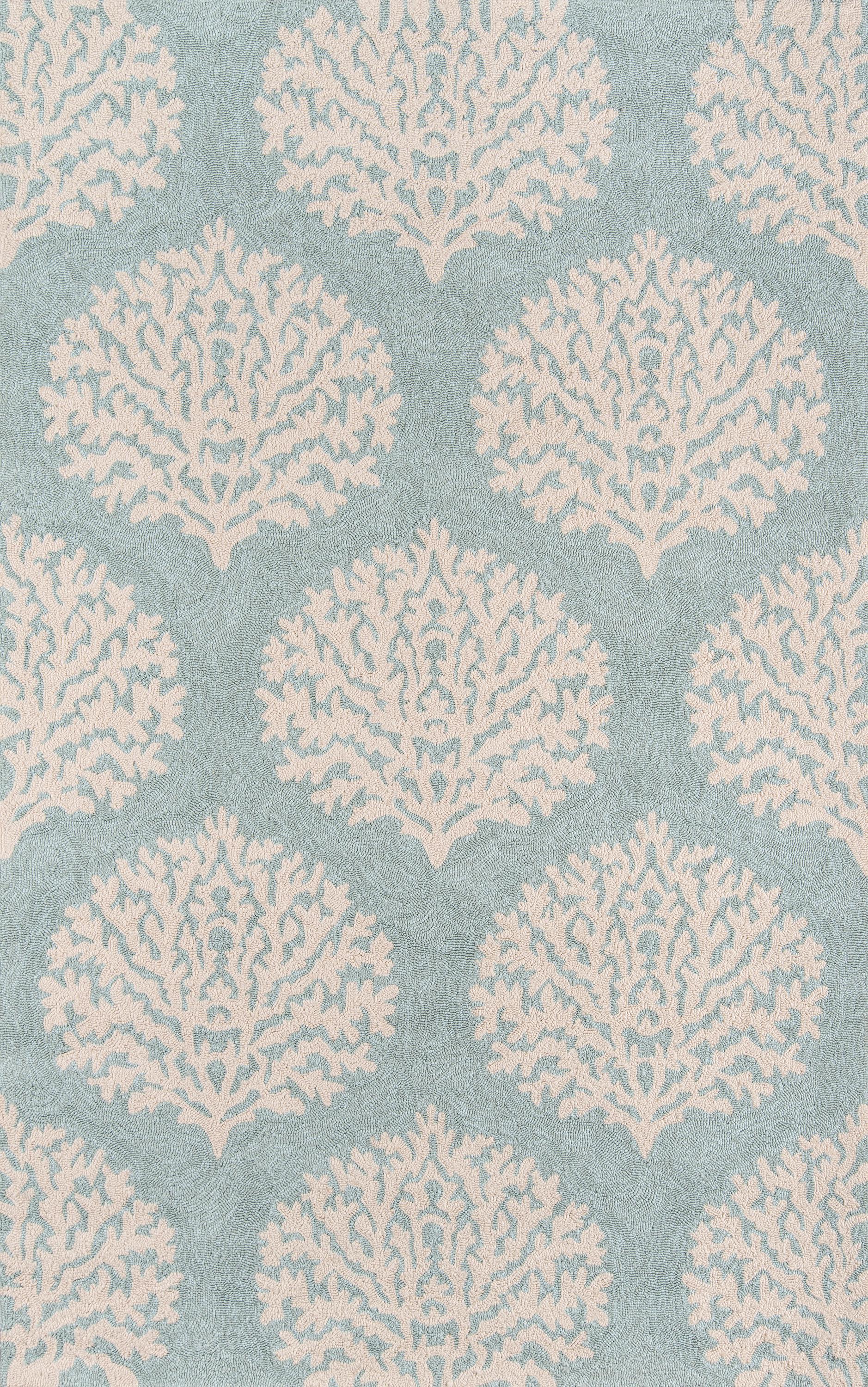 Hand Hooked POLYPROPILENE Blue Transitional China Rug 5' x 8'