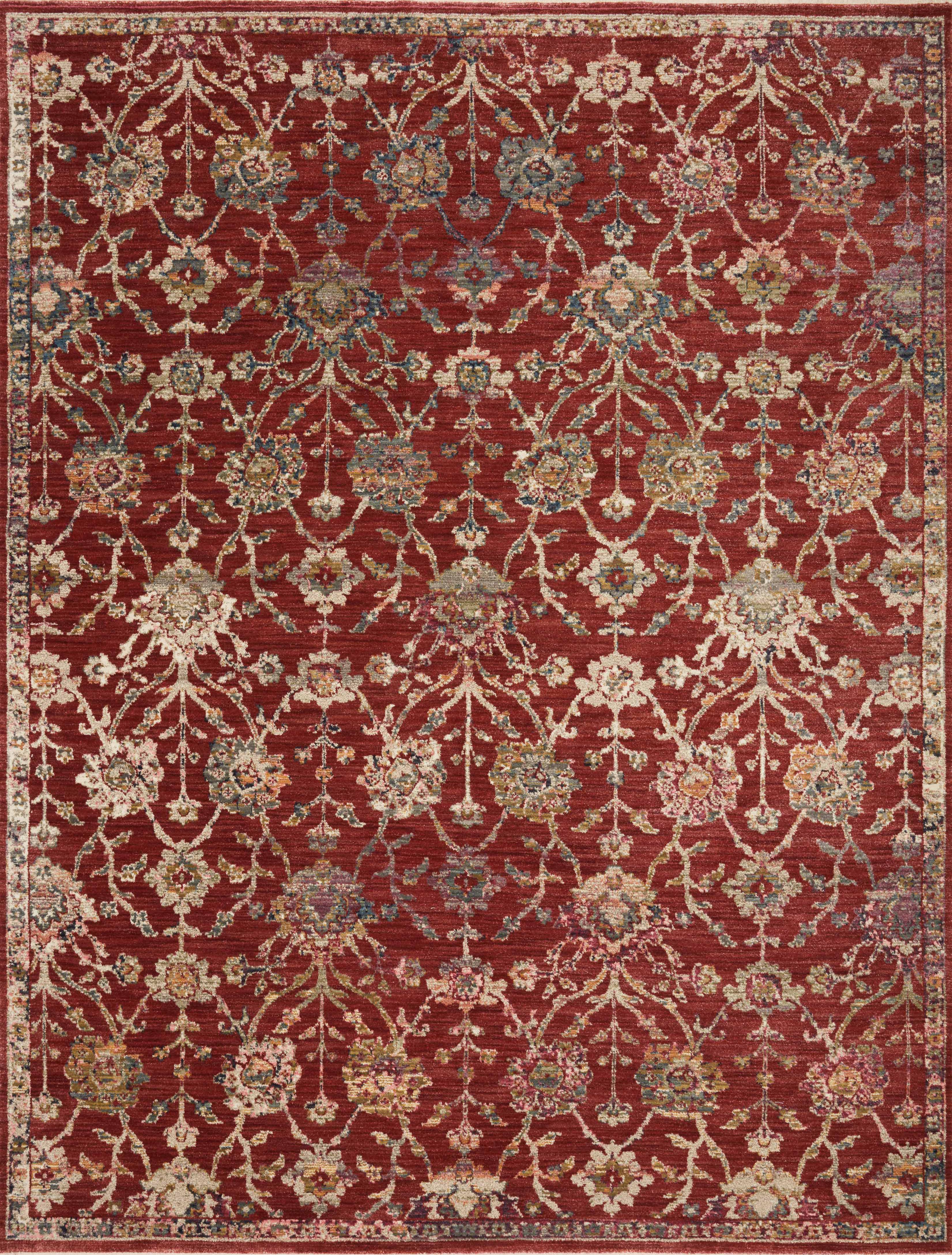 Machine Made POLYPROPILENE Red Transitional Egypt Rug 7'10" x 10'