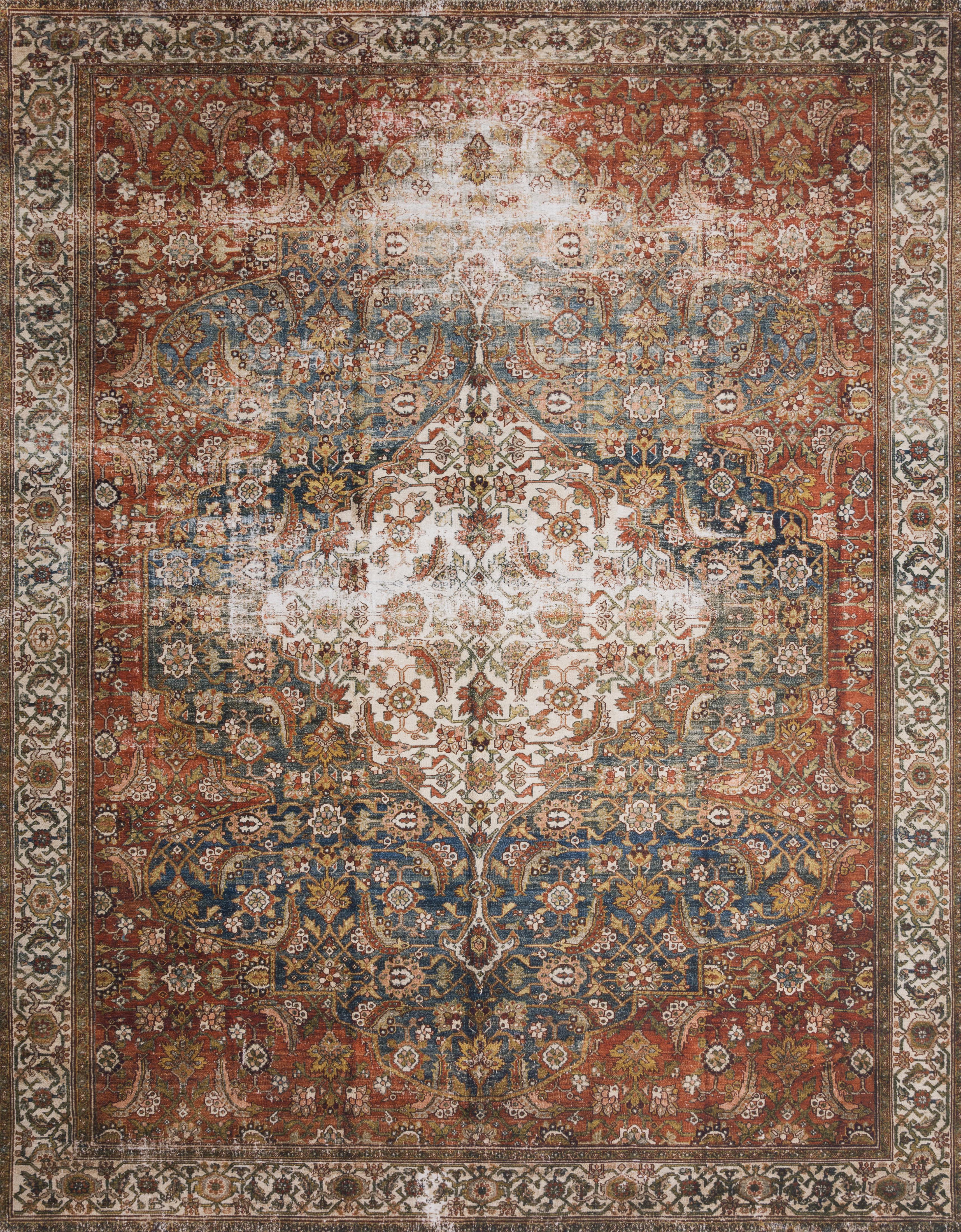 Machine Made Synthetic Red Dk Transitional China Rug 7'6" x 9'6"
