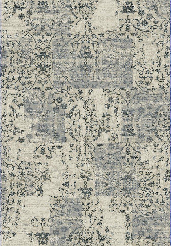 Machine Made Art Silk Gray Lt Transitional Turkey Rug 6'7" x 9'6"