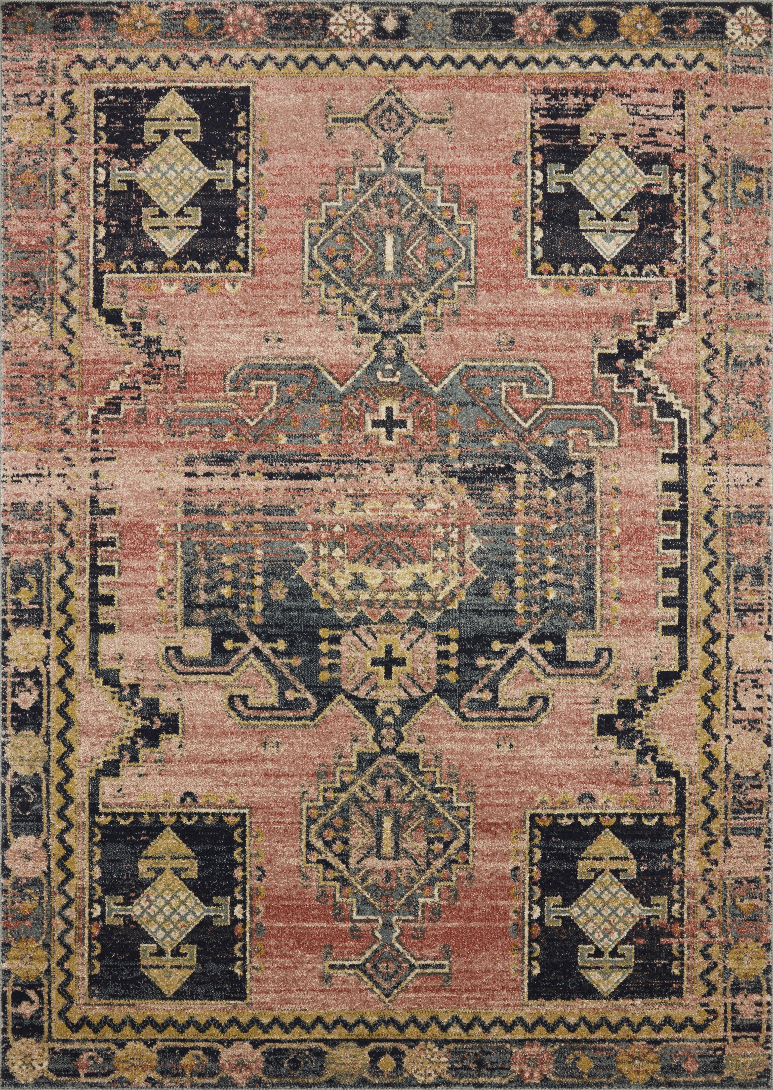 Machine Made POLYPROPILENE Pink Transitional Turkey Rug 9'6" x 12'6"