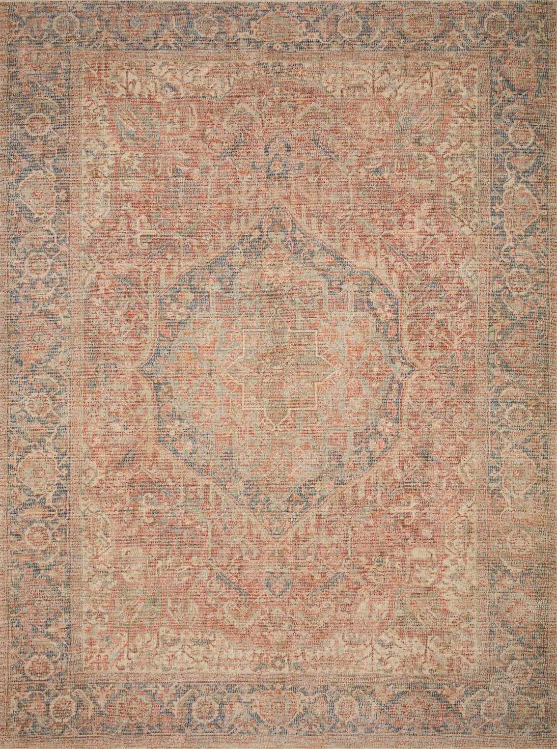 Hand Made Cotton Red Transitional India Rug 7'9" x 9'9"