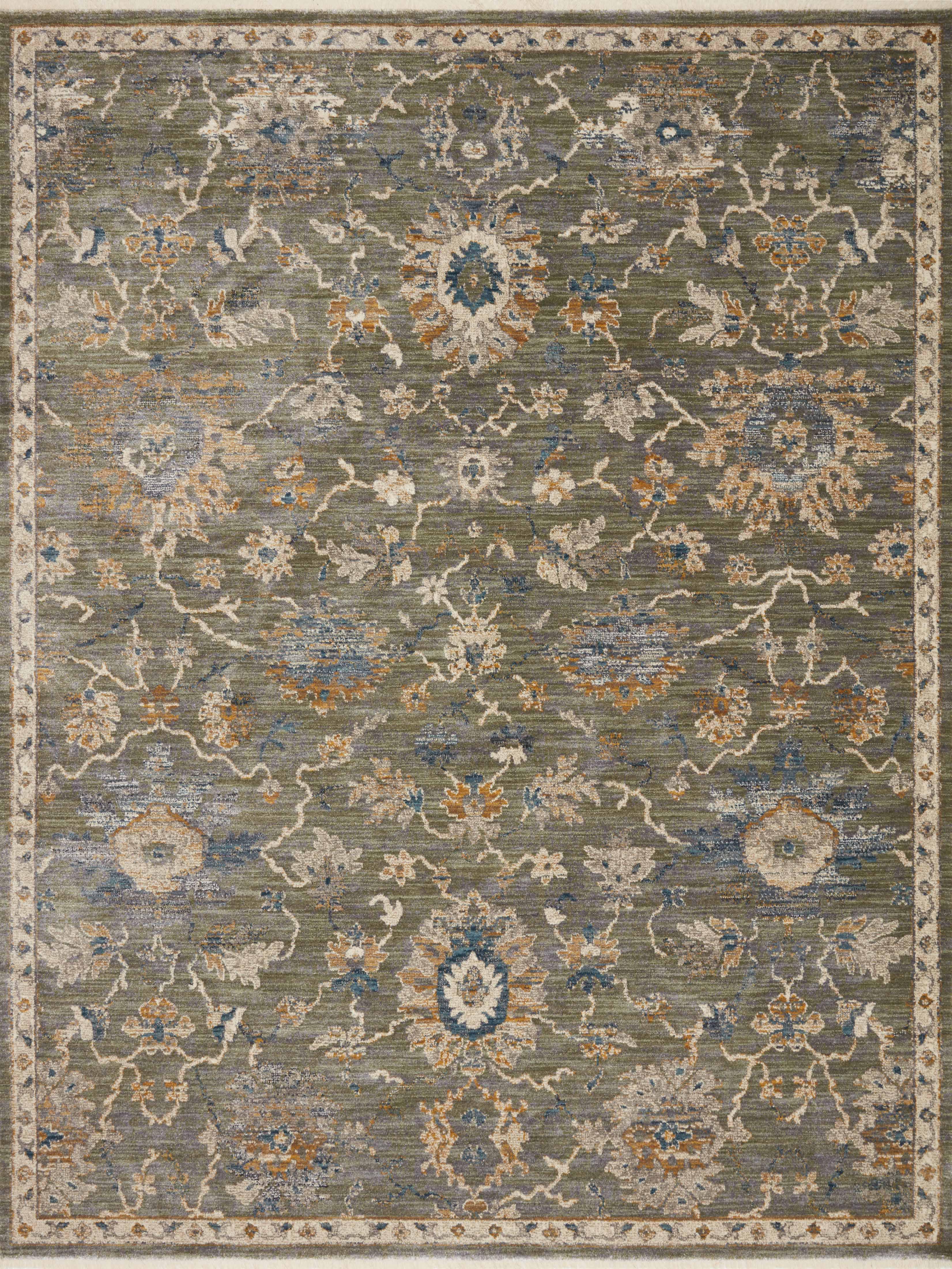 Machine Made POLYPROPILENE Green/beige Transitional Egypt Rug 7'10" x 10'