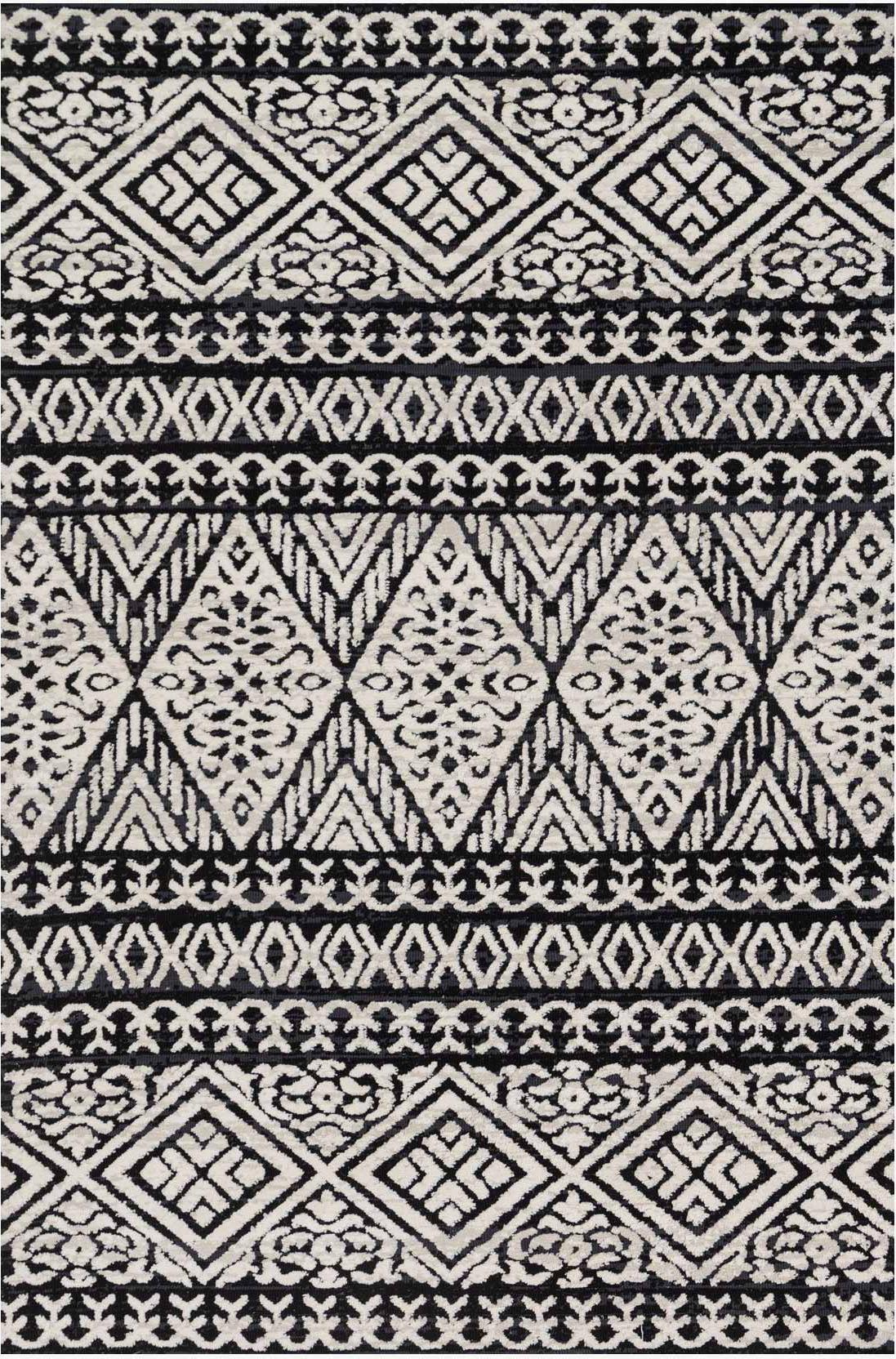 Machine Made Synthetic Black Transitional China Rug 7'9" x 9'9"