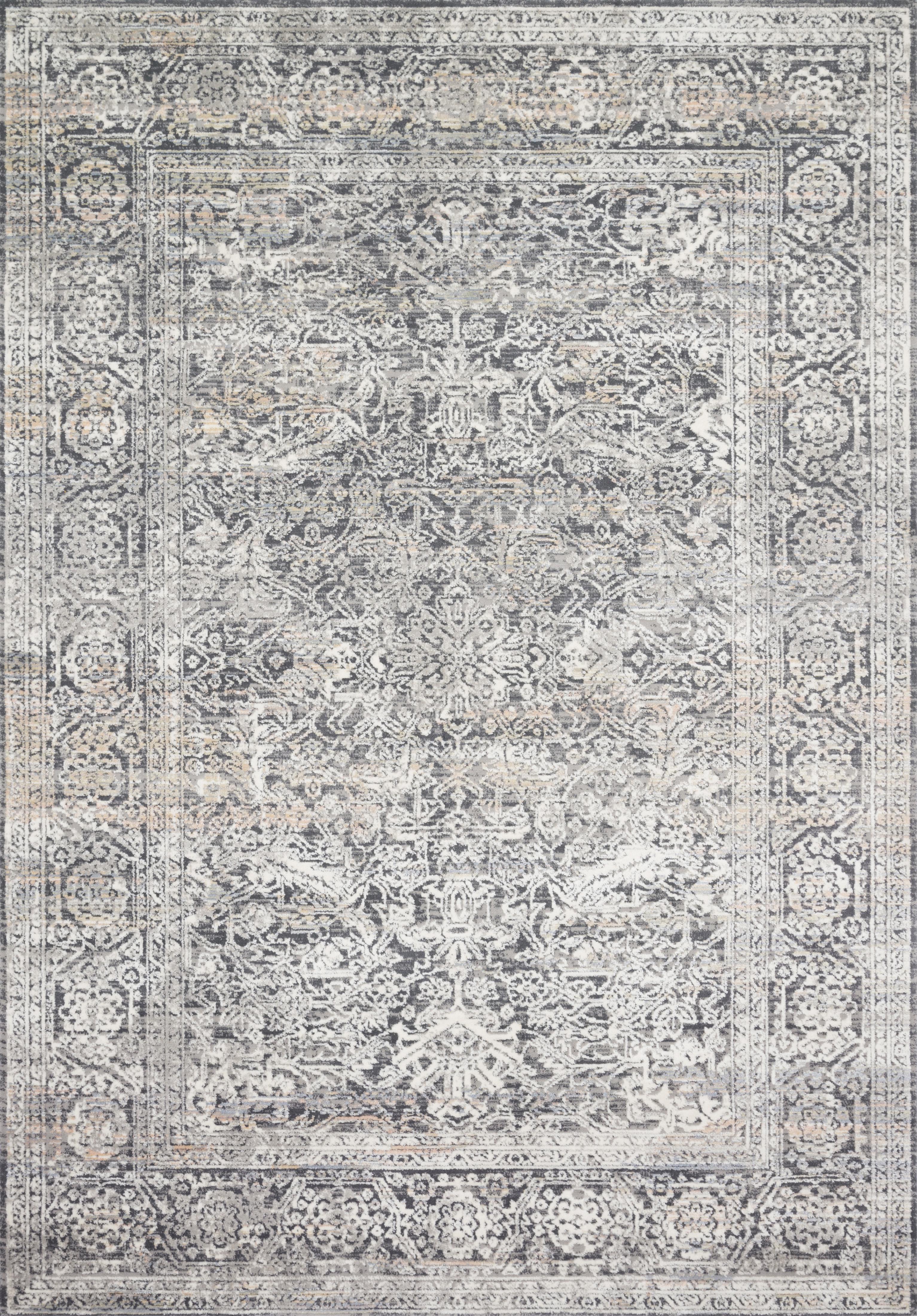 Machine Made Synthetic Grey Transitional Turkey Rug 6'8" x 8'8"