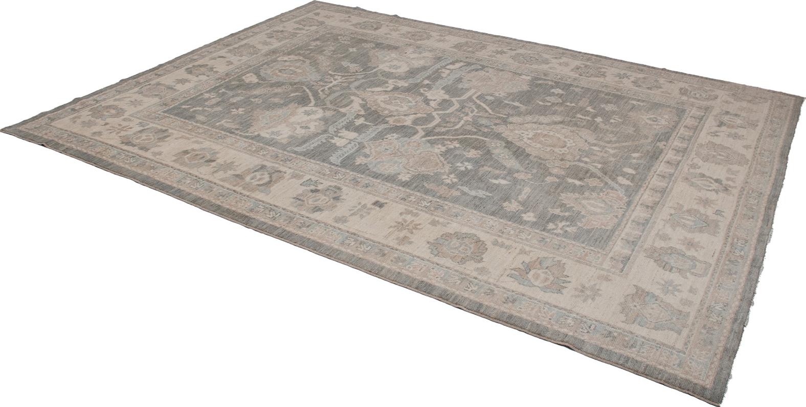 Oushak Pewter 9′ x 11’8″